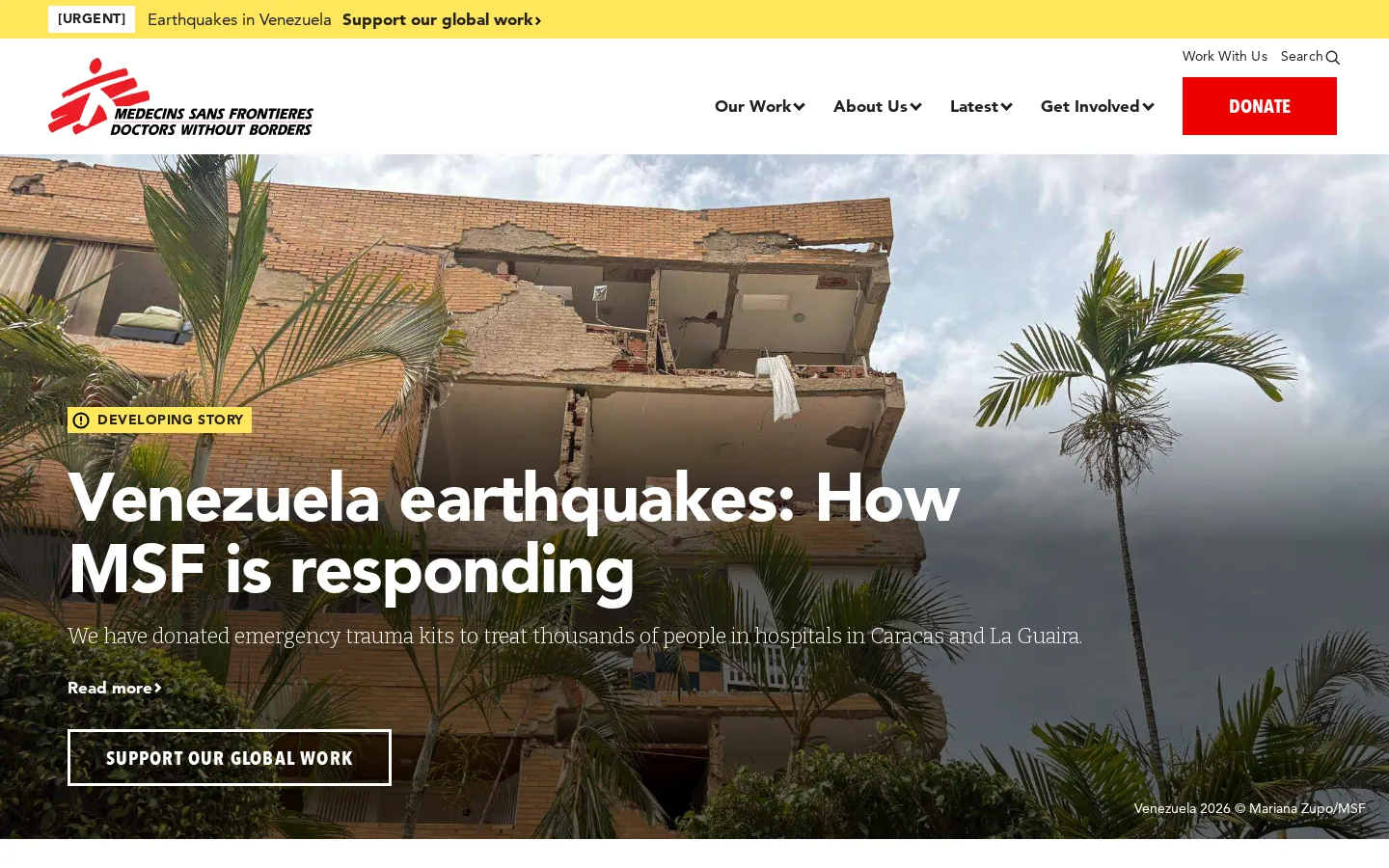 Doctors Without Borders website