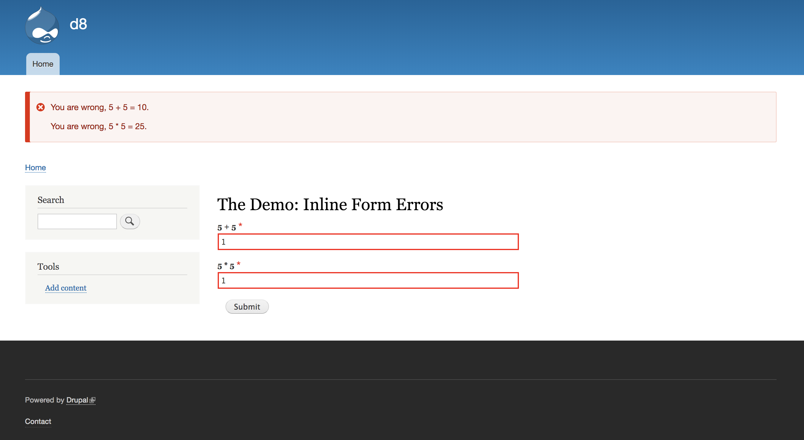 Drupal 8 Inline Form Errors | Axelerant Blog